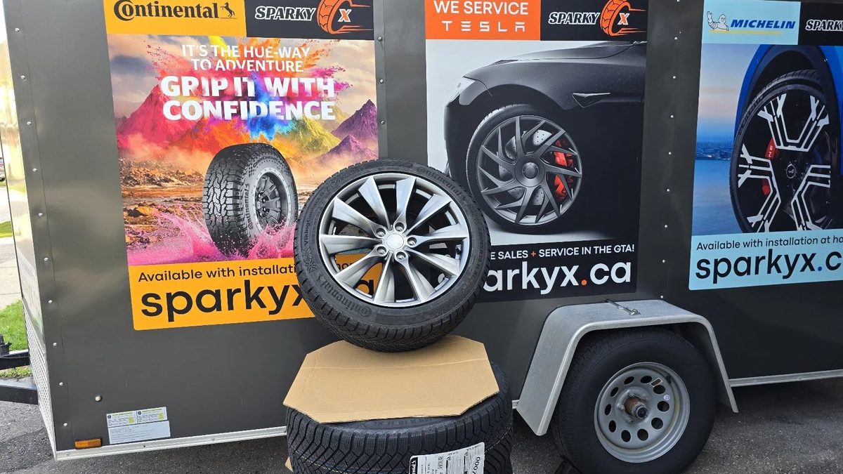 Tesla Model 3 winter tire package assembled by Sparky X