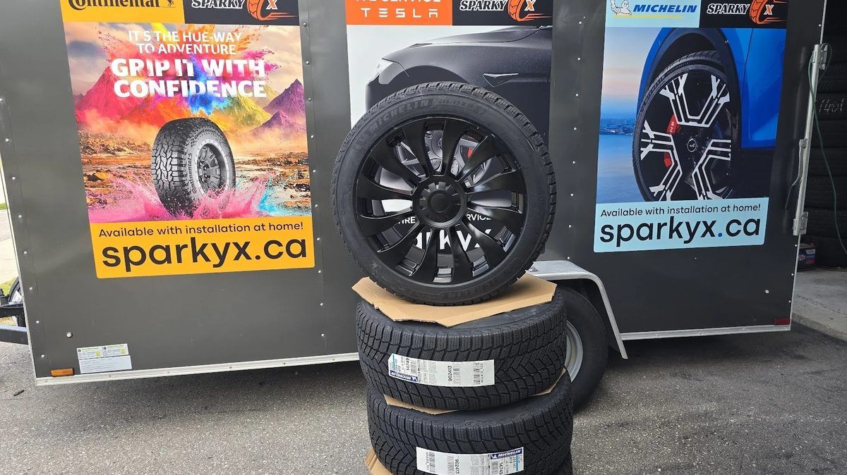 Tesla winter tire packages — Model Y winter setup by Sparky X